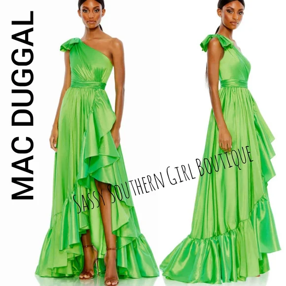 long dark green formal dress MACloth Mermaid V Neck Sequin Long Prom Dress Dark Green Formal Evening Gown US24W / Custom Color main image 0